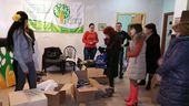 Bereitstellung von Hilfsgütern durch eine NGO in Charkiv.